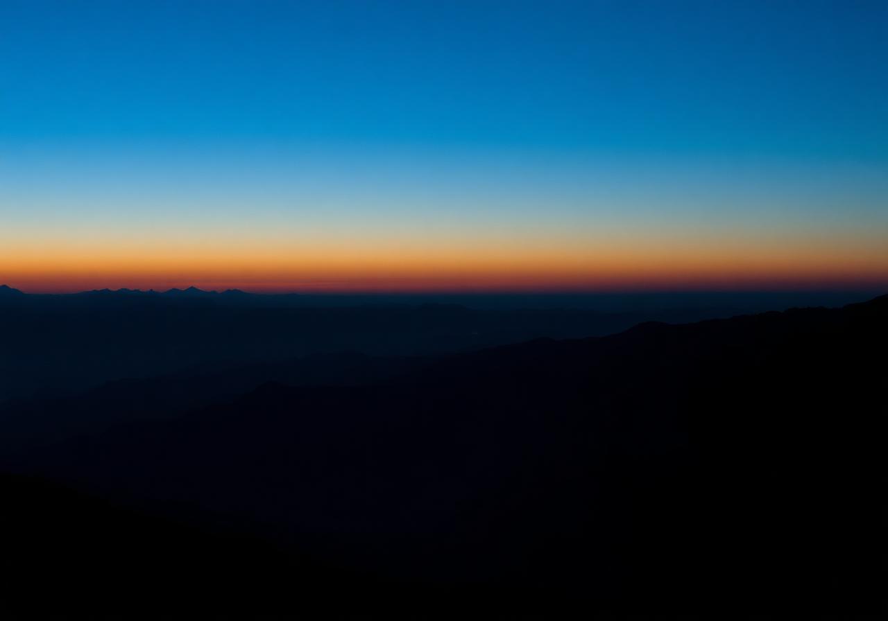 Mountains at dusk